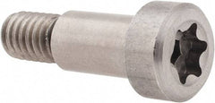 Made in USA - 3/8" Shoulder Diam x 5/8" Shoulder Length, 5/16-18 UNC, Torx Shoulder Screw - 416 Stainless Steel, Uncoated, 1/4" Head Height x 9/16" Head Diam - Benchmark Tooling