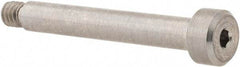 Made in USA - 3/16" Shoulder Diam x 1-1/4" Shoulder Length, #8-32 UNC, Hex Socket Shoulder Screw - 316 Stainless Steel, Uncoated, 5/32" Head Height x 5/16" Head Diam - Benchmark Tooling