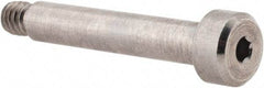 Made in USA - 3/16" Shoulder Diam x 1" Shoulder Length, #8-32 UNC, Hex Socket Shoulder Screw - 316 Stainless Steel, Uncoated, 5/32" Head Height x 5/16" Head Diam - Benchmark Tooling
