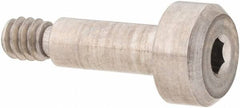 Made in USA - 1/8" Shoulder Diam x 5/16" Shoulder Length, #4-40 UNC, Hex Socket Shoulder Screw - 316 Stainless Steel, Uncoated, 1/8" Head Height x 1/4" Head Diam - Benchmark Tooling
