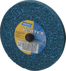 Norton - 3" Medium Grade Aluminum Oxide Deburring Disc - Quick Change Connection - Benchmark Tooling
