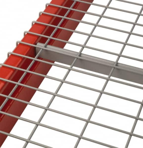 Nashville Wire - 46" Wide, 2" High, Open Shelving Inverted Channel - Steel, Galvanized Finish, 36" Deep, Use with Pallet Racks - Benchmark Tooling
