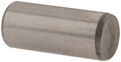 Made in USA - 5mm Diam x 12mm Pin Length Alloy Steel Standard Dowel Pin - Bright Finish, C 47-58 & C 60 (Surface) Hardness, 1 Beveled & 1 Rounded End - Benchmark Tooling