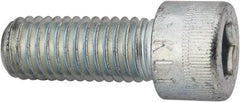 Made in USA - 1/2-13 UNC Hex Socket Drive, Socket Cap Screw - Alloy Steel, Zinc-Plated Finish, Fully Threaded, 1-1/4" Length Under Head - Benchmark Tooling