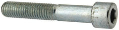 Made in USA - 1/2-13 UNC Hex Socket Drive, Socket Cap Screw - Alloy Steel, Zinc-Plated Finish, Partially Threaded, 3" Length Under Head - Benchmark Tooling