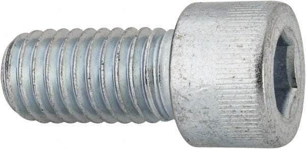 Made in USA - 1/2-13 UNC Hex Socket Drive, Socket Cap Screw - Alloy Steel, Zinc-Plated Finish, Fully Threaded, 1" Length Under Head - Benchmark Tooling