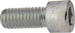 Made in USA - 3/8-16 UNC Hex Socket Drive, Socket Cap Screw - Alloy Steel, Zinc-Plated Finish, Fully Threaded, 7/8" Length Under Head - Benchmark Tooling