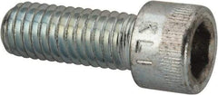 Made in USA - 3/8-16 UNC Hex Socket Drive, Socket Cap Screw - Alloy Steel, Zinc-Plated Finish, Fully Threaded, 1" Length Under Head - Benchmark Tooling