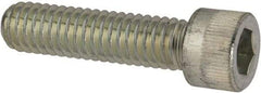 Made in USA - 5/16-18 UNC Hex Socket Drive, Socket Cap Screw - Alloy Steel, Zinc-Plated Finish, Fully Threaded, 1-1/4" Length Under Head - Benchmark Tooling