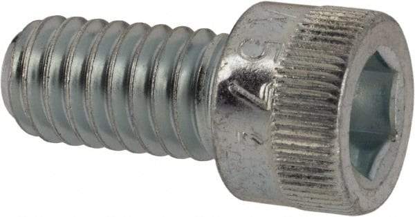 Made in USA - 5/16-18 UNC Hex Socket Drive, Socket Cap Screw - Alloy Steel, Zinc-Plated Finish, Fully Threaded, 5/8" Length Under Head - Benchmark Tooling