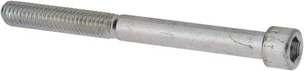 Made in USA - 5/16-18 UNC Hex Socket Drive, Socket Cap Screw - Alloy Steel, Zinc-Plated Finish, Partially Threaded, 3-1/2" Length Under Head - Benchmark Tooling