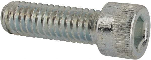 Made in USA - 5/16-18 UNC Hex Socket Drive, Socket Cap Screw - Alloy Steel, Zinc-Plated Finish, Fully Threaded, 1" Length Under Head - Benchmark Tooling