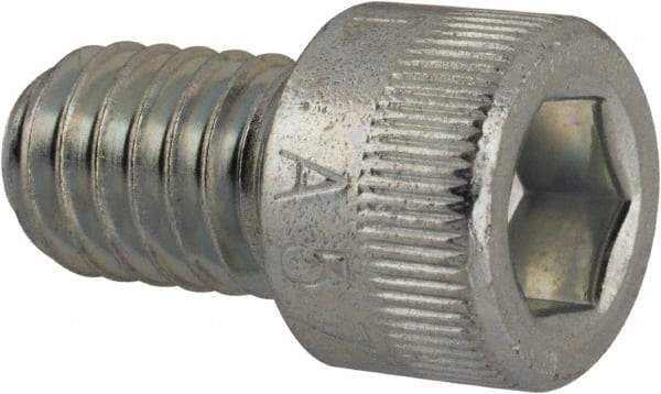 Made in USA - 5/16-18 UNC Hex Socket Drive, Socket Cap Screw - Alloy Steel, Zinc-Plated Finish, Fully Threaded, 1/2" Length Under Head - Benchmark Tooling