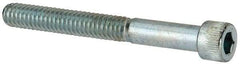 Made in USA - 1/4-20 UNC Hex Socket Drive, Socket Cap Screw - Alloy Steel, Zinc-Plated Finish, Partially Threaded, 2-1/4" Length Under Head - Benchmark Tooling