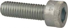 Made in USA - #10-32 UNF Hex Socket Drive, Socket Cap Screw - Alloy Steel, Zinc-Plated Finish, Fully Threaded, 5/8" Length Under Head - Benchmark Tooling