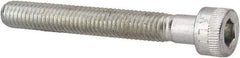 Made in USA - #10-32 UNF Hex Socket Drive, Socket Cap Screw - Alloy Steel, Zinc-Plated Finish, Partially Threaded, 1-1/2" Length Under Head - Benchmark Tooling