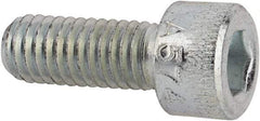 Made in USA - #10-32 UNF Hex Socket Drive, Socket Cap Screw - Alloy Steel, Zinc-Plated Finish, Fully Threaded, 1/2" Length Under Head - Benchmark Tooling