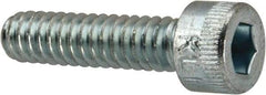 Made in USA - #10-24 UNC Hex Socket Drive, Socket Cap Screw - Alloy Steel, Zinc-Plated Finish, Fully Threaded, 3/4" Length Under Head - Benchmark Tooling