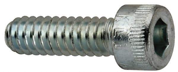 Made in USA - #10-24 UNC Hex Socket Drive, Socket Cap Screw - Alloy Steel, Zinc-Plated Finish, Fully Threaded, 5/8" Length Under Head - Benchmark Tooling