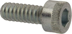 Made in USA - #10-24 UNC Hex Socket Drive, Socket Cap Screw - Alloy Steel, Zinc-Plated Finish, Fully Threaded, 1/2" Length Under Head - Benchmark Tooling