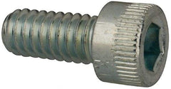 Made in USA - #8-32 UNC Hex Socket Drive, Socket Cap Screw - Alloy Steel, Zinc-Plated Finish, Fully Threaded, 3/8" Length Under Head - Benchmark Tooling