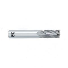 1 Dia. x 4 Overall Length 4-Flute Square End Solid Carbide SE End Mill-Round Shank-Center Cutting-Uncoated - Benchmark Tooling