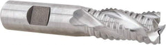 Niagara Cutter - 5/8" Diam, Coarse Pitch, 1-1/4" LOC, 4 Flute Cobalt Roughing Square End Mill - Uncoated, 3-3/8" OAL, 5/8" Shank Diam, Single End, Centercutting, 30° Helix - Benchmark Tooling