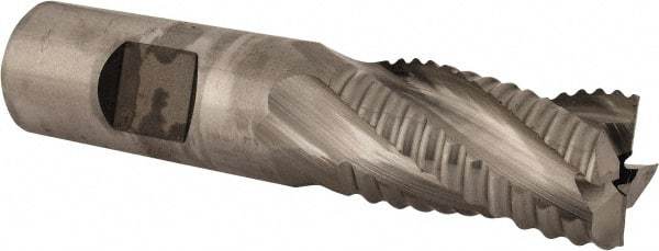 Niagara Cutter - 3/4" Diam, Coarse Pitch, 1-1/4" LOC, 4 Flute Cobalt Roughing Square End Mill - Uncoated, 3-1/2" OAL, 3/4" Shank Diam, Single End, 30° Helix - Benchmark Tooling