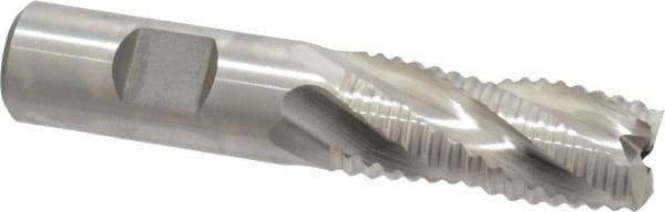 Niagara Cutter - 3/4" Diam, Coarse Pitch, 1-5/8" LOC, 4 Flute Cobalt Roughing Square End Mill - Uncoated, 3-7/8" OAL, 3/4" Shank Diam, Single End, 30° Helix - Benchmark Tooling