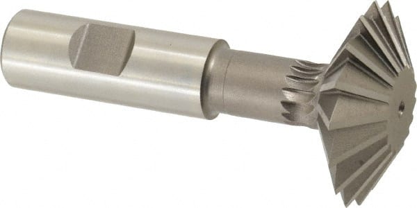 Keo - 1-7/8° 1-7/8" Cut Diam, 5/8" Cut Width, 3/4" Shank, High Speed Steel Double-Angle Cutter - Benchmark Tooling