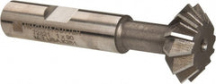 Keo - 1° 1" Cut Diam, 3/8" Cut Width, 1/2" Shank, High Speed Steel Double-Angle Cutter - Benchmark Tooling