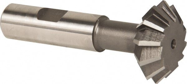 Keo - 1-3/8° 1-3/8" Cut Diam, 1/2" Cut Width, 5/8" Shank, High Speed Steel Double-Angle Cutter - Benchmark Tooling