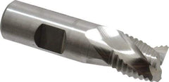 Niagara Cutter - 3/4" Diam, Coarse Pitch, 3/4" LOC, 3 Flute Cobalt Roughing Square End Mill - Uncoated, 3" OAL, 3/4" Shank Diam, Single End, Centercutting, 36° Helix - Benchmark Tooling
