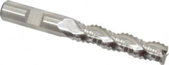 Niagara Cutter - 1/2" Diam, Coarse Pitch, 2" LOC, 3 Flute Cobalt Roughing Square End Mill - Uncoated, 4" OAL, 1/2" Shank Diam, Single End, Centercutting, 36° Helix - Benchmark Tooling