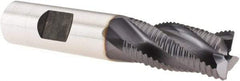 Niagara Cutter - 5/8" Diam, Fine Pitch, 1-1/4" LOC, 4 Flute Cobalt Roughing Square End Mill - TiAlN Finish, 3-3/8" OAL, 5/8" Shank Diam, Single End, 30° Helix - Benchmark Tooling