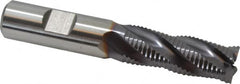 Niagara Cutter - 5/8" Diam, Fine Pitch, 1-5/8" LOC, 4 Flute Cobalt Roughing Square End Mill - TiAlN Finish, 3-3/4" OAL, 5/8" Shank Diam, Single End, 30° Helix - Benchmark Tooling