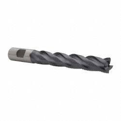 Niagara Cutter - 3/4" Diam, Fine Pitch, 4-1/8" LOC, 4 Flute Cobalt Roughing Square End Mill - TiAlN Finish, 6-3/8" OAL, 3/4" Shank Diam, Single End, 30° Helix - Benchmark Tooling