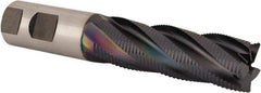 Niagara Cutter - 1" Diam, Fine Pitch, 3" LOC, 5 Flute Cobalt Roughing Square End Mill - TiAlN Finish, 5-1/2" OAL, 1" Shank Diam, Single End, 30° Helix - Benchmark Tooling