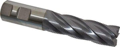 Niagara Cutter - 1" Diam, Fine Pitch, 3" LOC, 5 Flute Cobalt Roughing Square End Mill - TiCN Finish, 5-1/2" OAL, 1" Shank Diam, Single End, 30° Helix - Benchmark Tooling