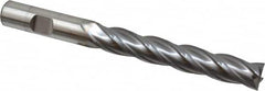 Niagara Cutter - 1/2", 3" LOC, 1/2" Shank Diam, 5" OAL, 4 Flute, Cobalt Square End Mill - Single End, TiCN Finish, Spiral Flute, 30° Helix, Centercutting, Right Hand Cut, Right Hand Flute, Series SPC408 - Benchmark Tooling