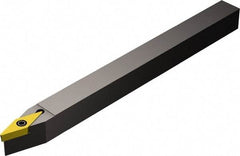 Sandvik Coromant - SVVB, Neutral Cut, 17.50° Lead Angle, 12mm Shank Height x 12mm Shank Width, Neutral Rake Indexable Turning Toolholder - 125mm OAL, VBMT 11 03 04 Insert Compatibility, Series CoroTurn 107 - Benchmark Tooling