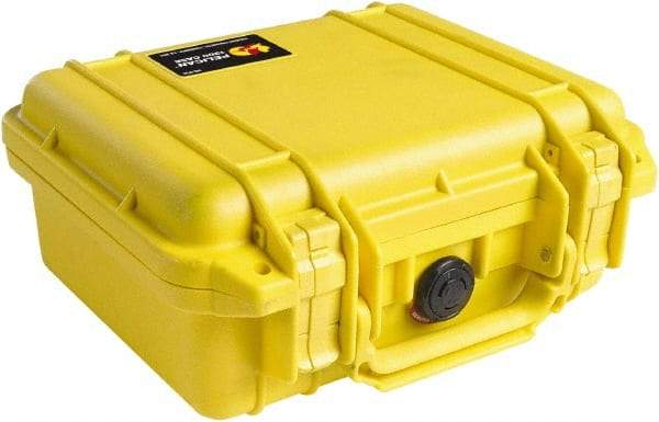 Pelican Products, Inc. - 9-11/16" Wide x 4-7/8" High, Clamshell Hard Case - Yellow, Polyethylene - Benchmark Tooling