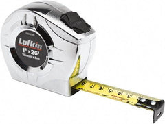 Lufkin - 26' x 1" Yellow Blade Tape Measure - 1/16 & 1/32" & 1mm Graduation, A30 Graduation Style - Benchmark Tooling