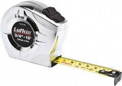 Lufkin - 16' x 19mm Yellow Blade Tape Measure - 1/16" & 1mm Graduation, A13 Graduation Style - Benchmark Tooling