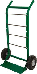 Greenlee - 200 Lb Capacity 48" OAH Hand Truck - Steel Handle, Steel, Solid Rubber Tread with Solid Plastic Hub Wheels - Benchmark Tooling