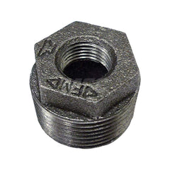 Black Hex Bushing: 3 x 1-1/2″, 125 psi, Threaded Cast Iron, Galvanized Finish, Class 125