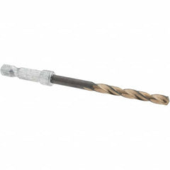 Made in USA - 3/16" High Speed Steel, 135° Point, Hex Shank Maintenance Drill Bit - Benchmark Tooling