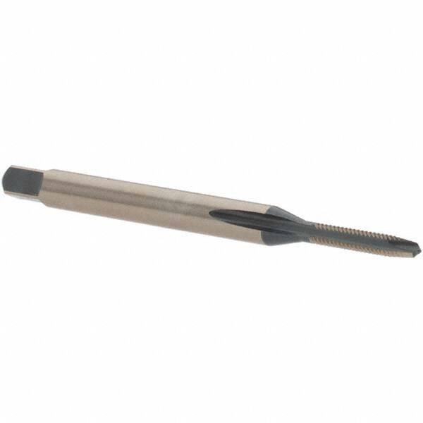 Made in USA - #1-64 UNC, 2 Flute, Bright Finish, High Speed Steel Spiral Point Tap - Plug Chamfer, Right Hand Thread, 1-11/16" OAL - Exact Industrial Supply