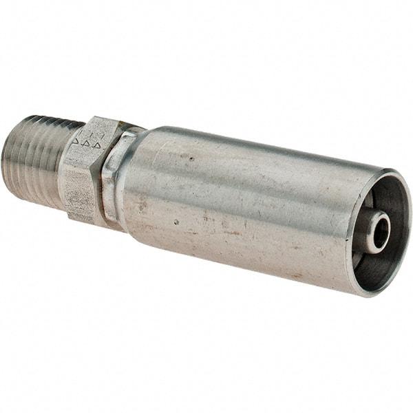 Eaton - 316 Stainless Steel Hydraulic Hose MPT Fitting - -4 Hose Size, 1/4" Hose Diam - Benchmark Tooling