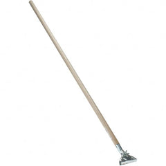 Weiler - 62" Wood Male Thread Mop Handle - 1-1/16" Handle Diam, Use with Wet Mops - Benchmark Tooling